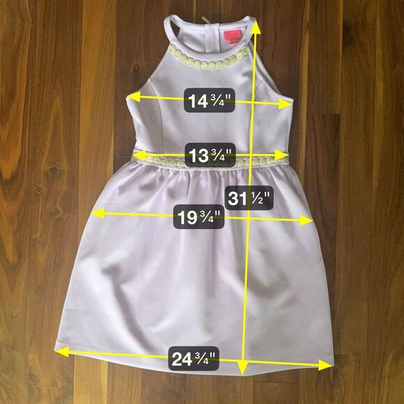 Lilly Pulitzer Lavender Dress with Gold Accents - Picture 10 of 11